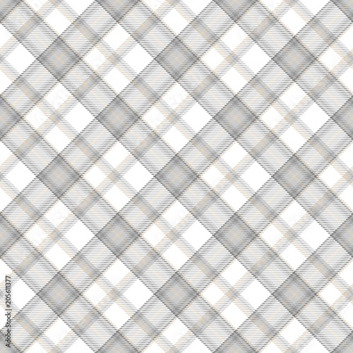 Tartan Seamless Pattern Background in Pastel Grey  Dusty Beige And White  Color  Plaid