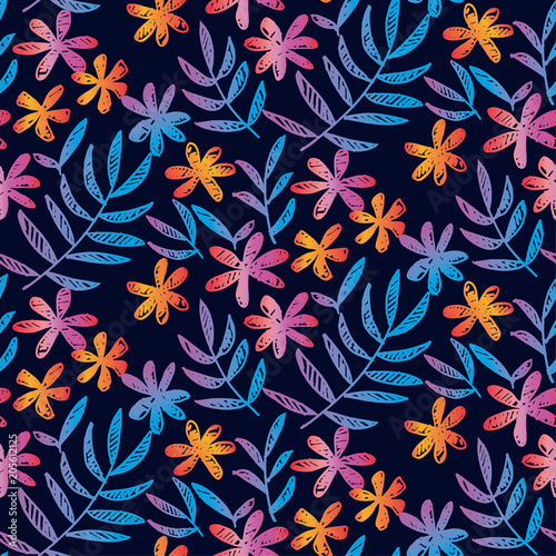 sketched seamless pattern w...