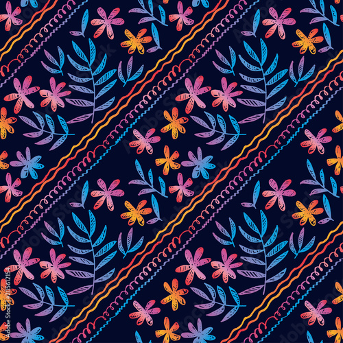 sketched seamless pattern w...