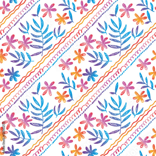 hand drawn seamless pattern...