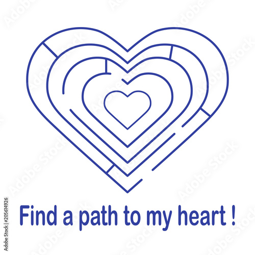 Labyrinth to the heart. Valentine's Day