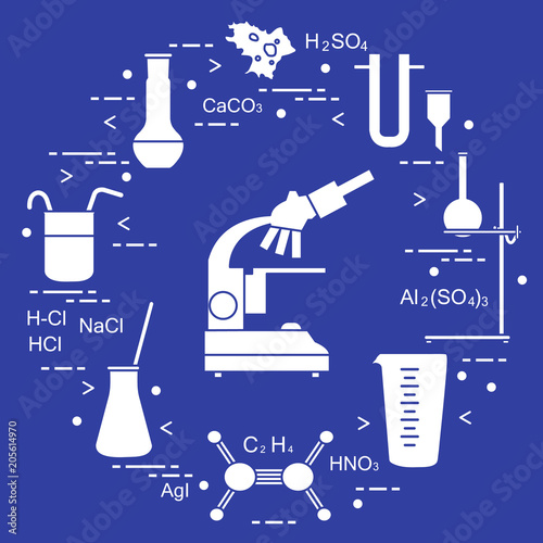Chemistry scientific, education elements.