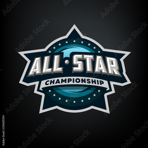 All star sports, template logo design.
