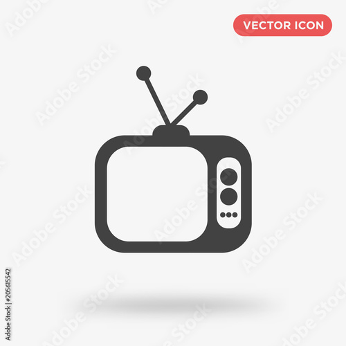 TV icon isolated on white background