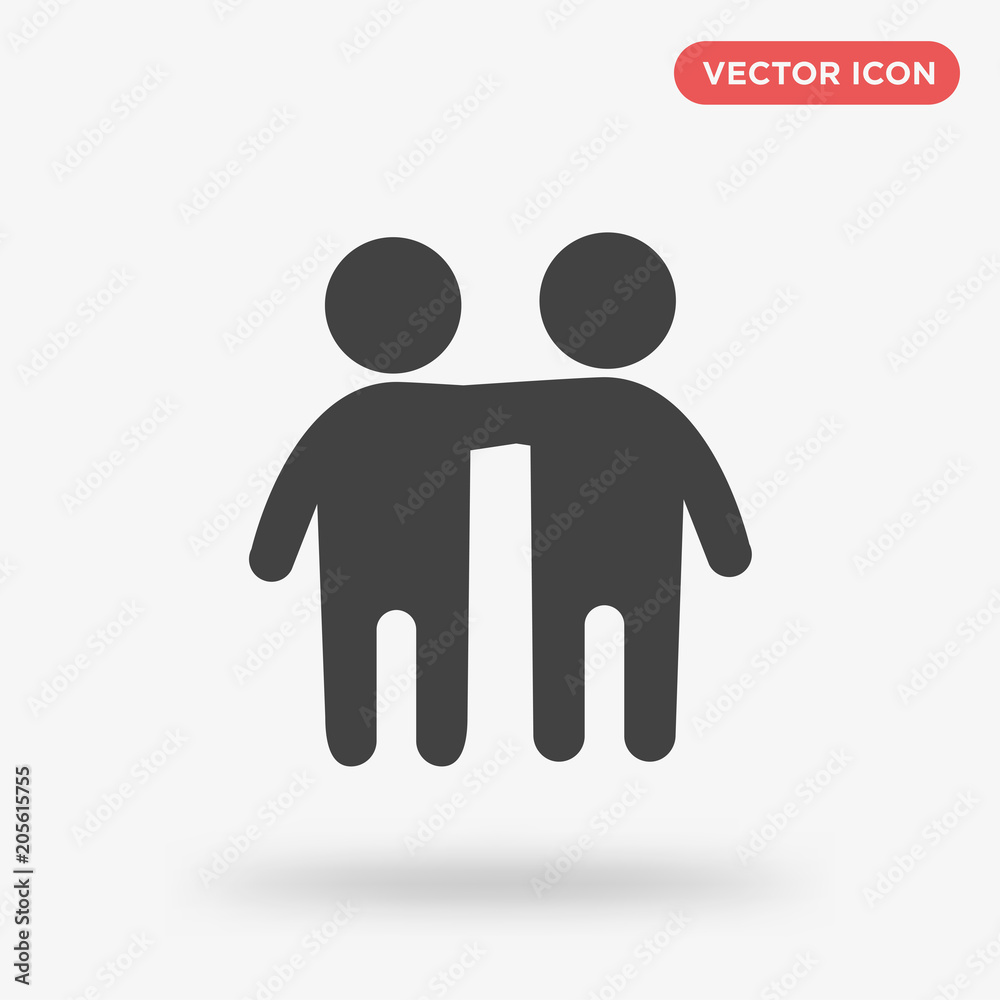 Two friend icon isolated on white background Two friend icon isolated on white background