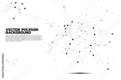 Network Connecting dot polygon background : Concept of Network, Business, Connecting, Molecule, Data, Chemical