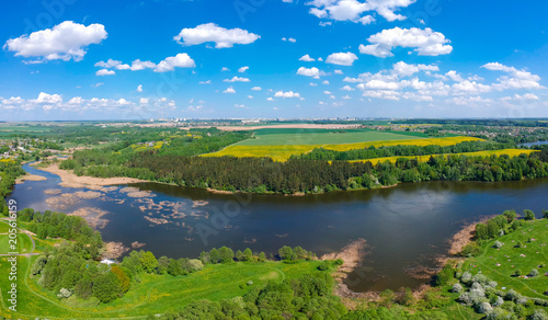 Landscape in Belarus shutted from drone