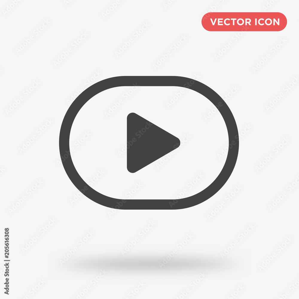 Play icon isolated on white background Play icon isolated on white background