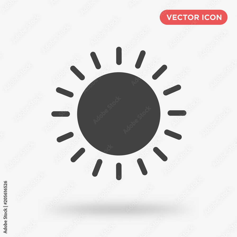 sun icon isolated on white background sun icon isolated on white background