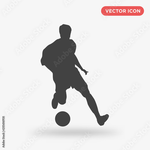 Football player icon isolated on white background