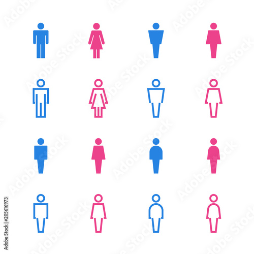 Man and Woman icon set
