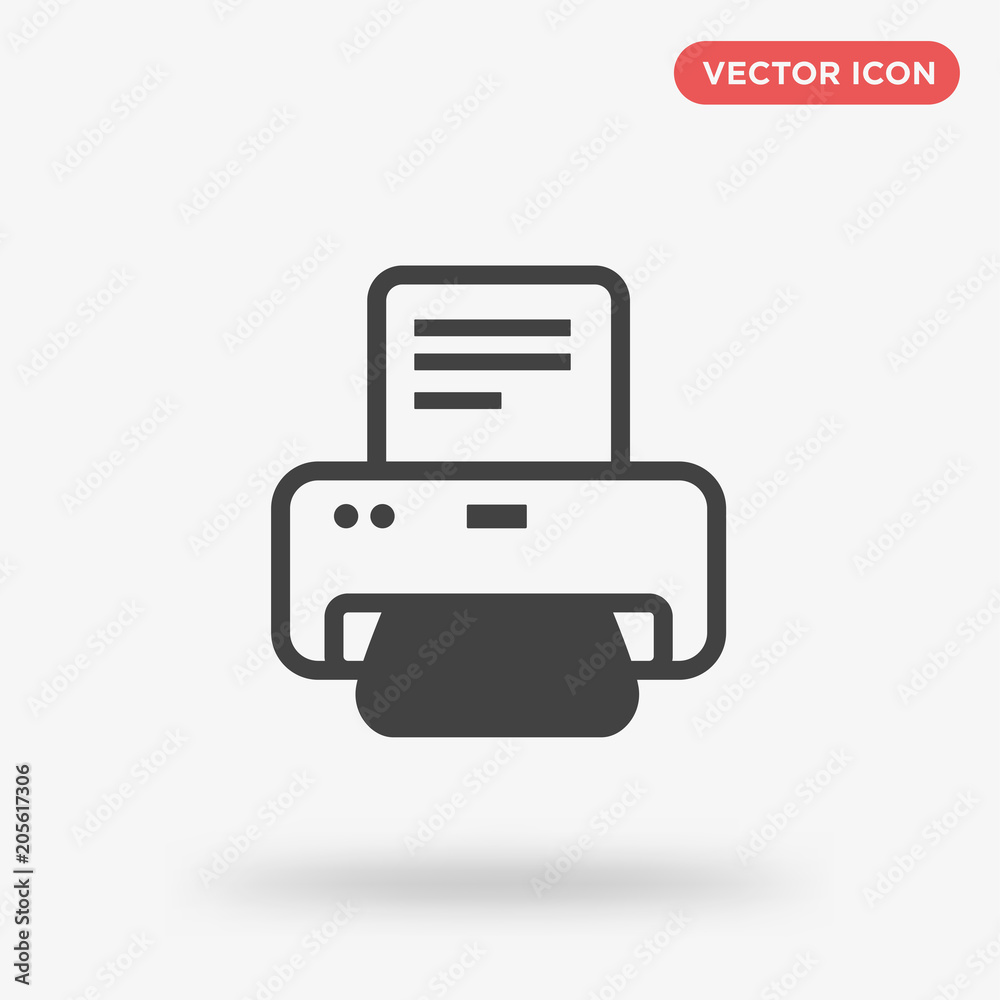 Printer icon isolated on white background