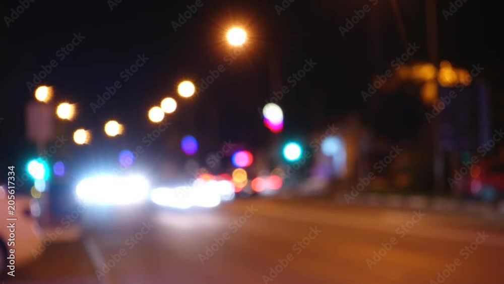 Time lapse of night city road.
