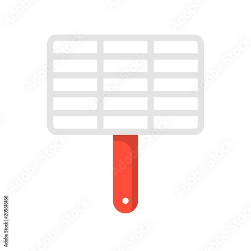 Grill grate icon, cooking equipmemt flat design vector