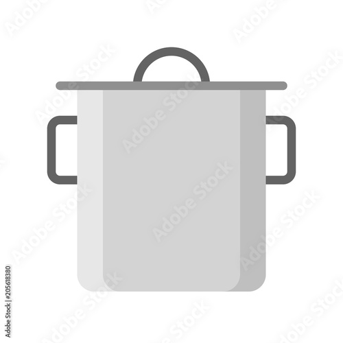 Strew pot icon, flat design isolated vector