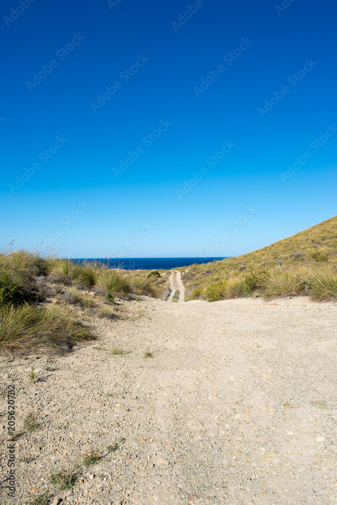 Hiking in the mountains of Carboneras in Almeria