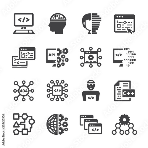 Programming icon set