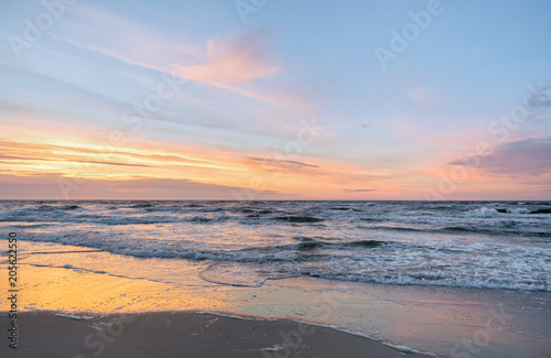 Beautiful summer sunset over Baltic sea.  © Marek Walica