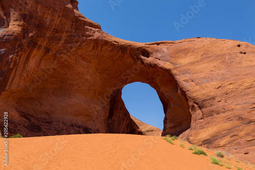 Ear of the Wind. Pothole natural arch eroded in sandstone.
