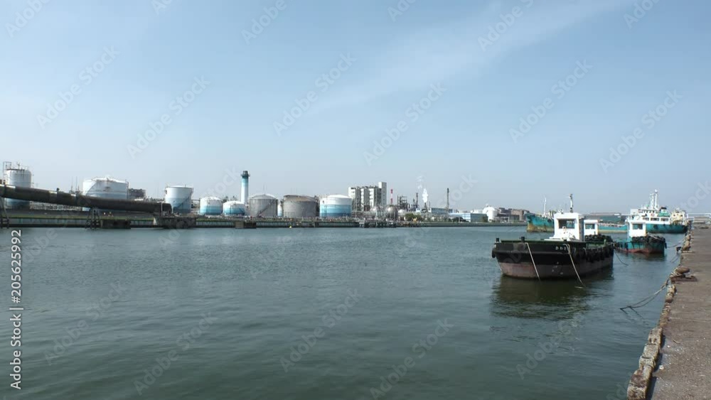 KAWASAKI, TOKYO, JAPAN - CIRCA MAY 2018 : Scenery of INDUSTRIAL FACTORY AREA in KAWASAKI. KAWASAKI, TOKYO, JAPAN - CIRCA MAY 2018 : Scenery of INDUSTRIAL FACTORY AREA in KAWASAKI.