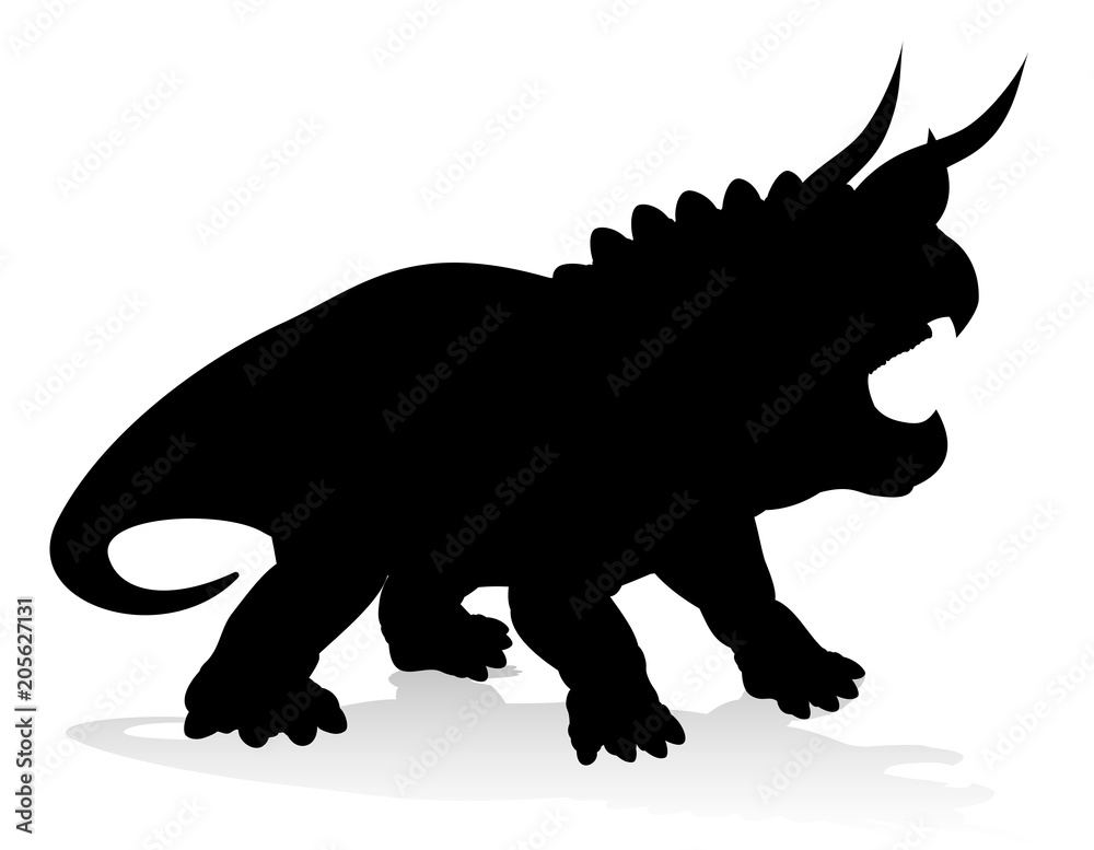 Triceratops Dinosaur Silhouette Triceratops Dinosaur Silhouette