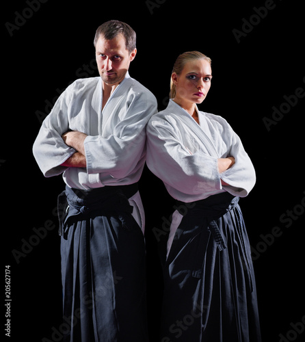 Two martial arts fighters