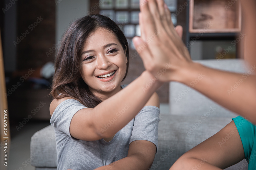 two friend shaking hand while studying two friend shaking hand while studying
