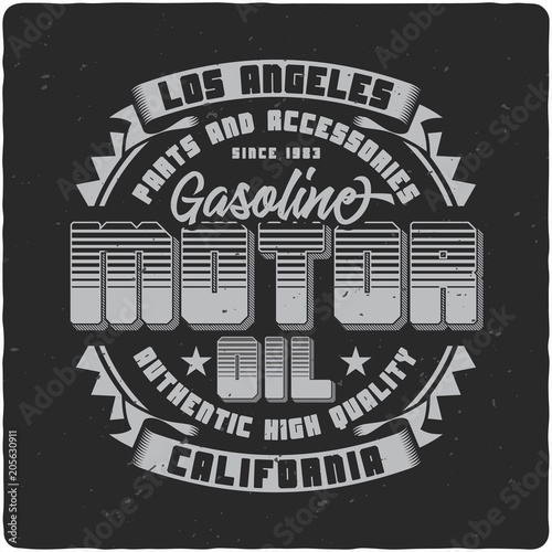 Vintage label design with lettering composition on dark background. T-shirt design.