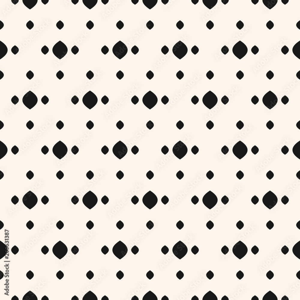 Vector dots seamless pattern. Simple minimalist black and white background Vector dots seamless pattern. Simple minimalist black and white background