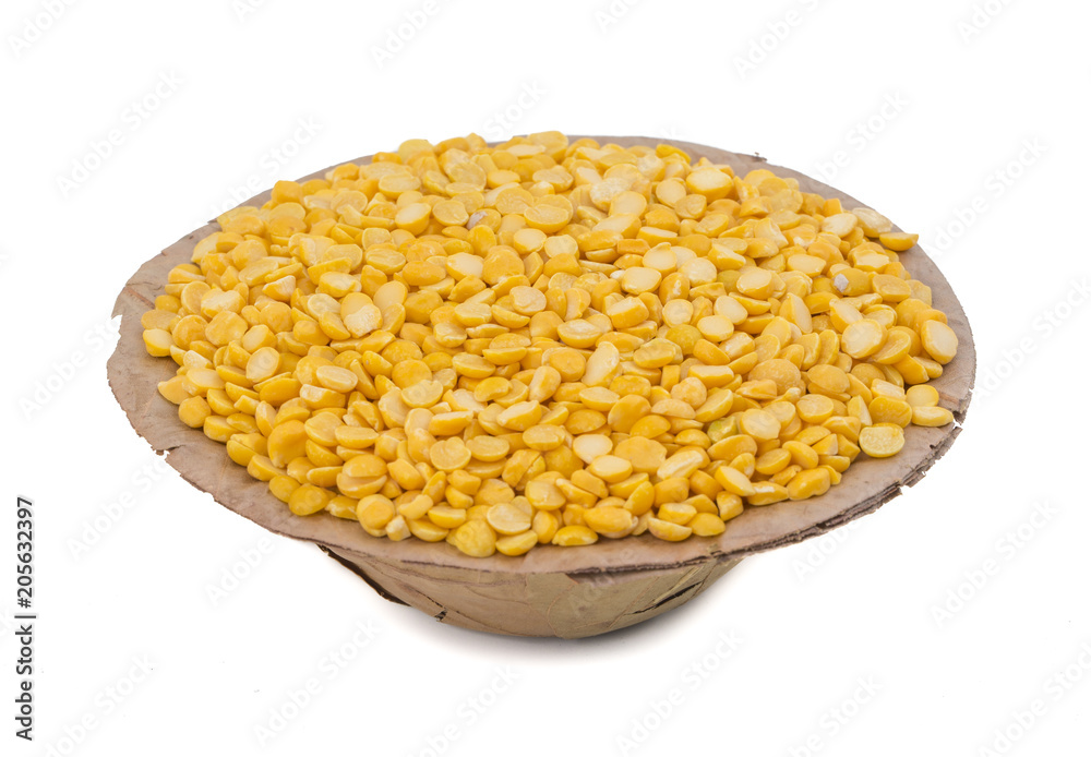 Split Chickpea Also Know as Chana Dal, Yellow Chana Split Peas, Dried Chickpea Lentils or Toor Dal isolated on white Background Split Chickpea Also Know as Chana Dal, Yellow Chana Split Peas, Dried Chickpea Lentils or Toor Dal isolated on white Background