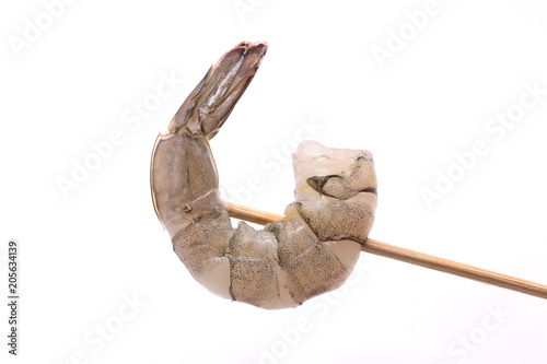 shrimps with white background