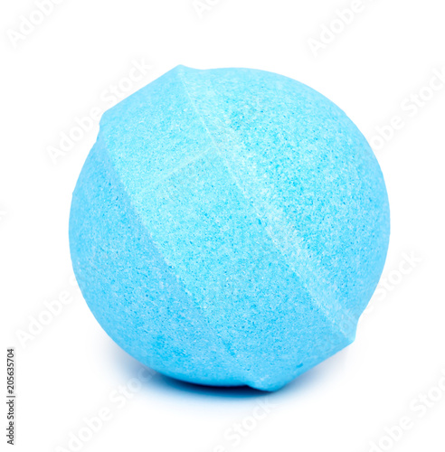 Cosmetic bath bomb for aromatherapy and relax, isolated on white background