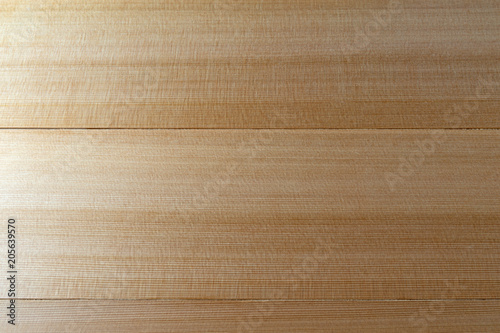 Close view of polyurethane coated western red cedar boards. photo