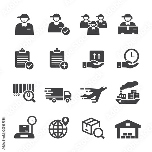 Logistic icon set