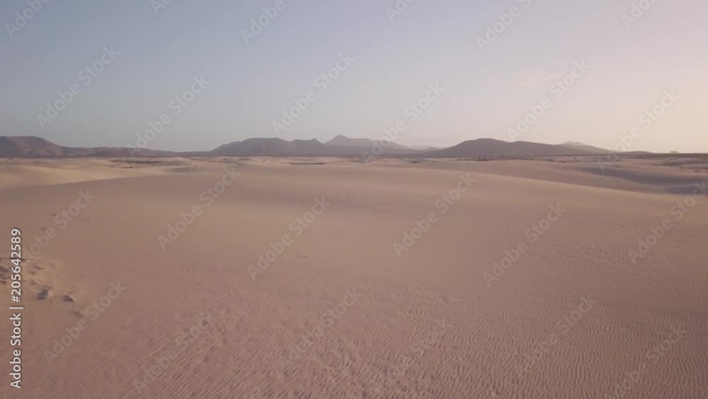 aerial view of desert with dunes, fuerteventura aerial view of desert with dunes, fuerteventura