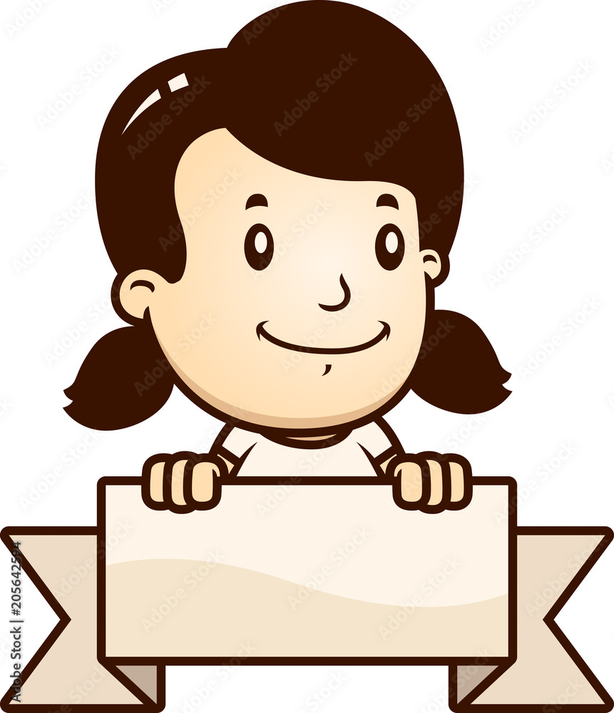 Cartoon Girl Banner