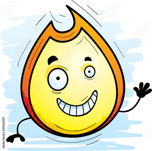 Cartoon Flame Waving
