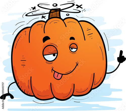 Drunk Cartoon Pumpkin