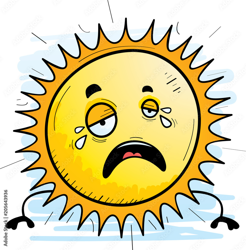 Cartoon Sun Crying