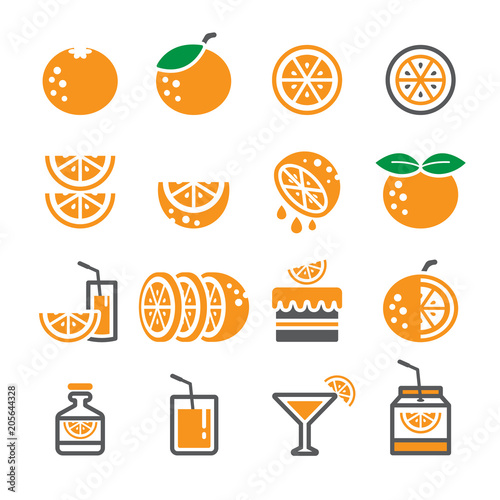 Wallpaper Mural Orange icon set Torontodigital.ca