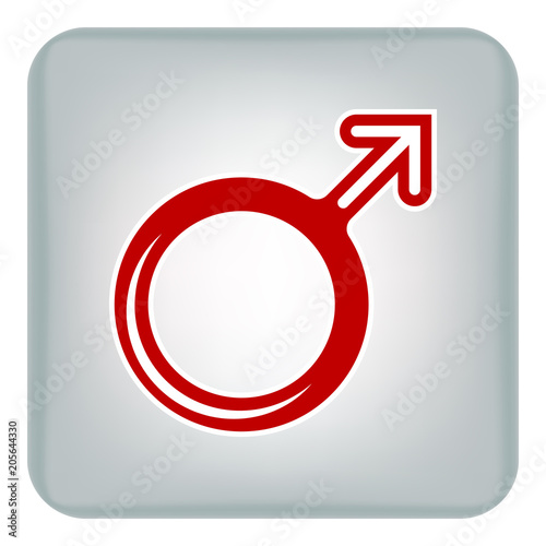 Vector image of a male gender. Flat icon
