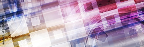 Abstract bright tech geometric web header banner