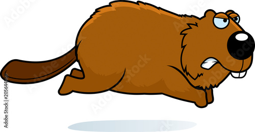 Angry Cartoon Beaver