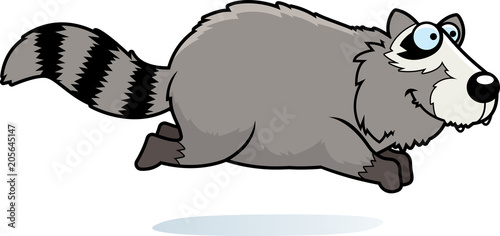 Cartoon Raccoon Running