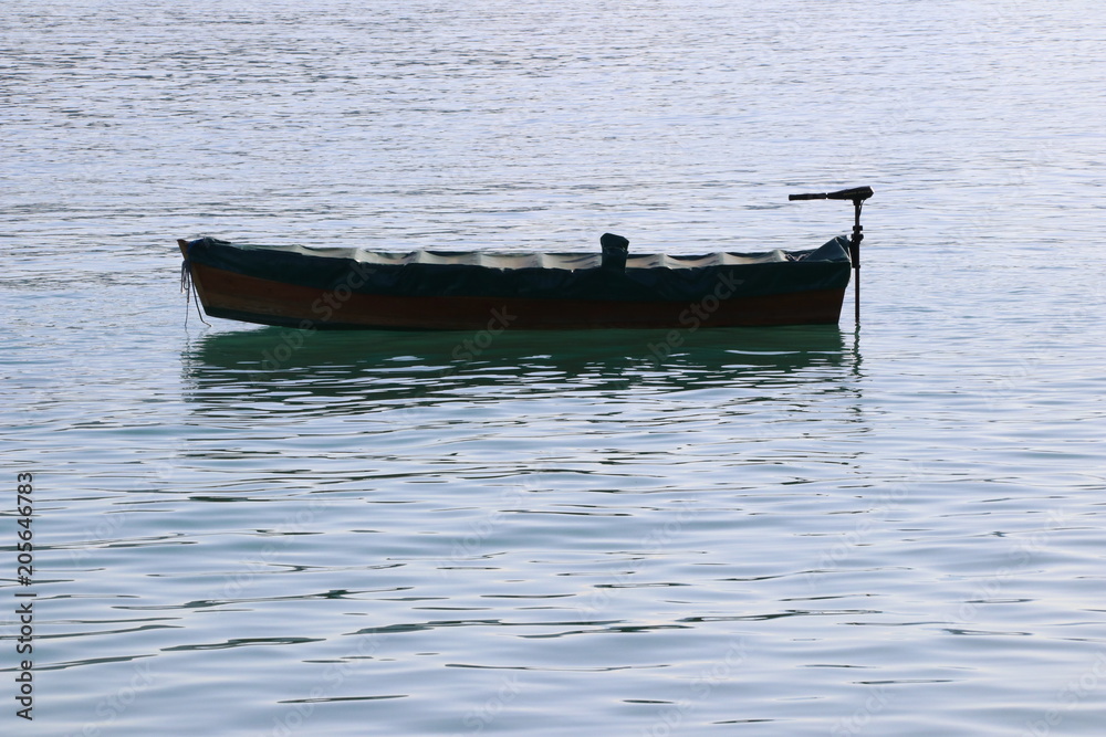 Fischerboot am See