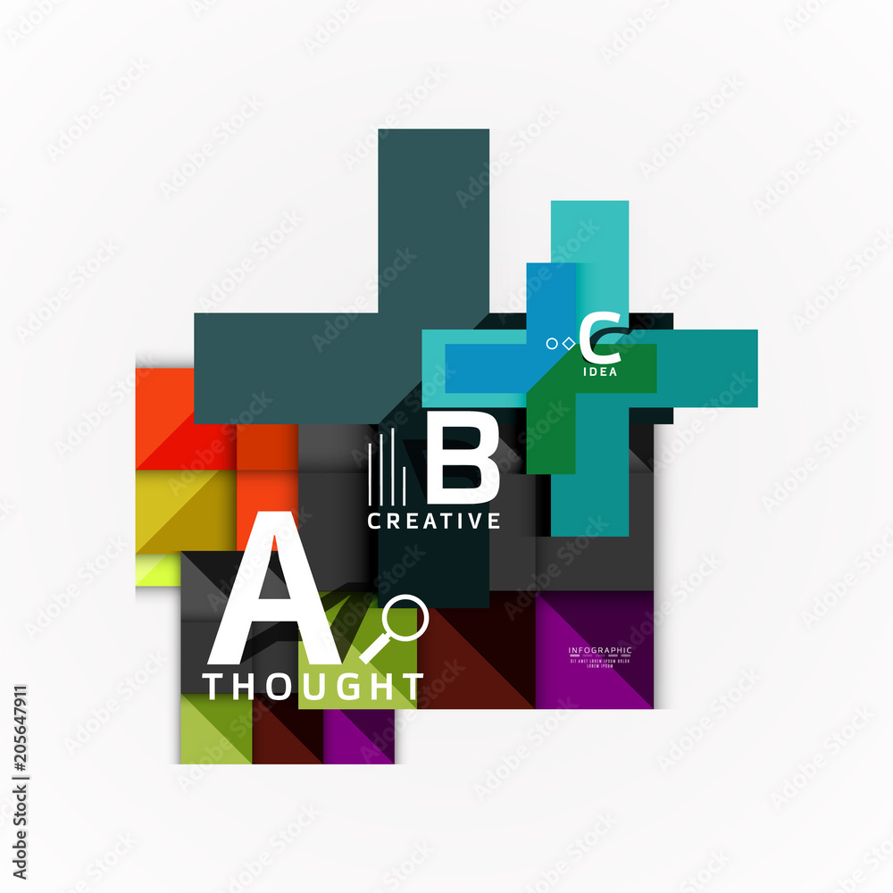 Paper infographic banner template with a b c options, infographics elements Paper infographic banner template with a b c options, infographics elements