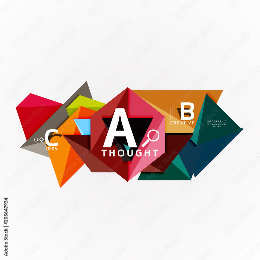 Paper infographic banner template with a b c options, infographics elements Paper infographic banner template with a b c options, infographics elements