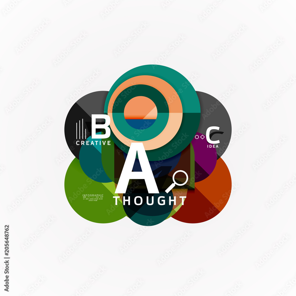 Abstract geometric option infographic banners, a b c steps process