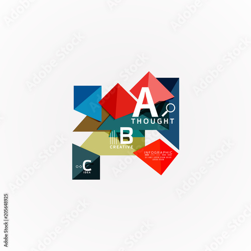 Free Download Abstract geometric option infographic banners, a b c steps process - GFXLoad