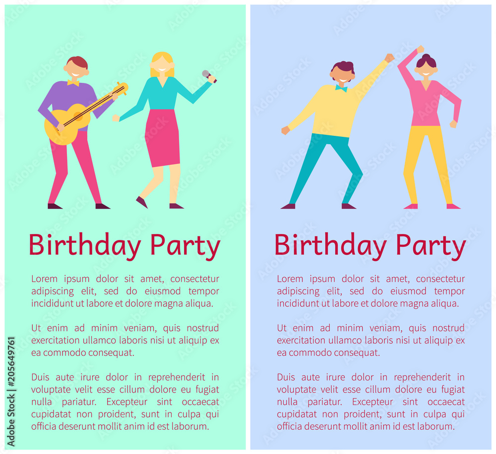 Birthday Party Collection Vector Illustration